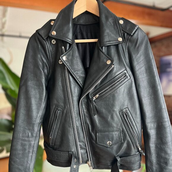 Women's Cowhide Leather Jacket - Picture 1 of 9